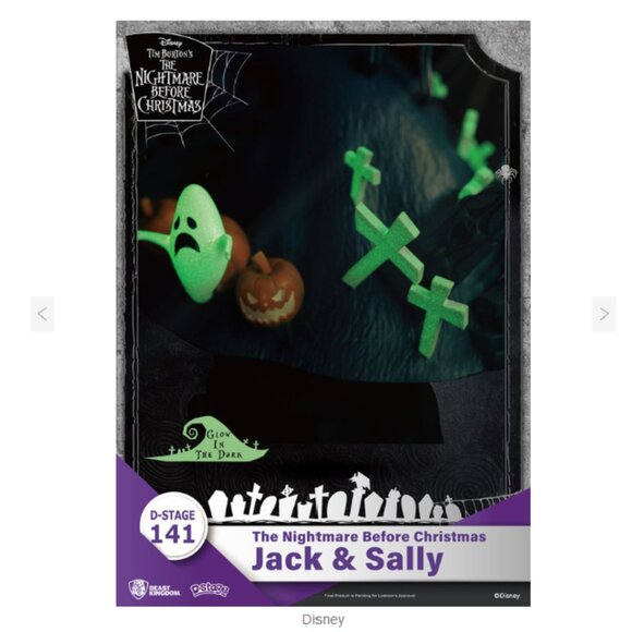 Beast Kingdom The Nightmare Before Christmas Jack & Sally D-Stage Statue NEW! - Picture 4 of 11